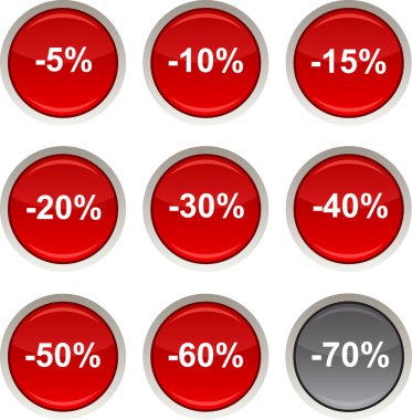 Discount icons. clipart