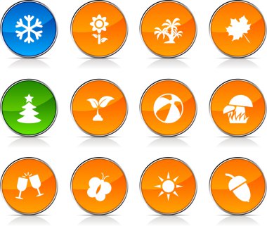 Seasons icons. clipart