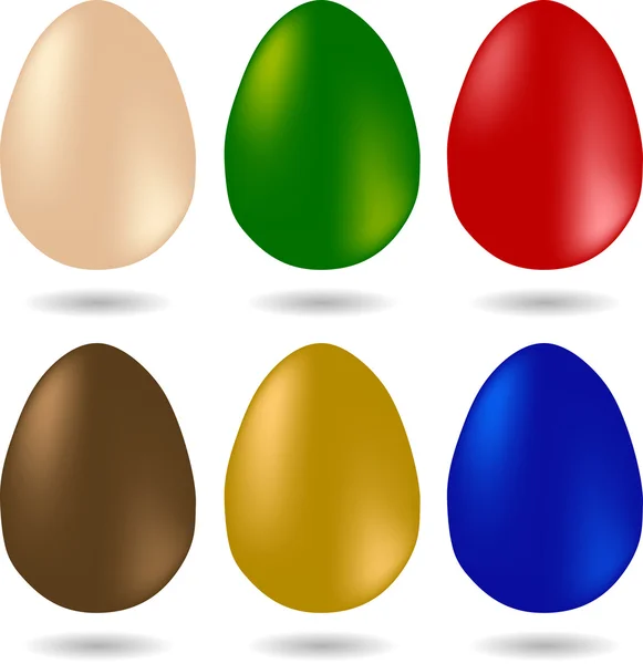 Цветные яйца . — стоковый вектор