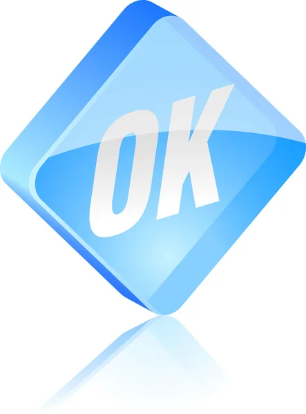 Knop OK. — Stockvector
