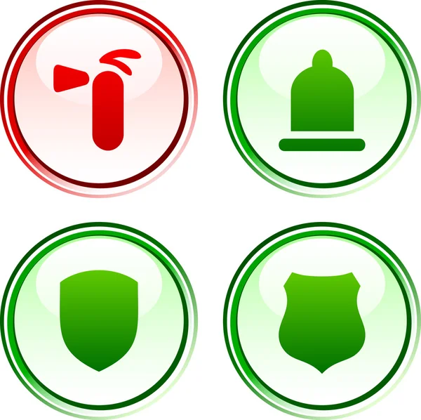 Safety buttons. — Stock Vector