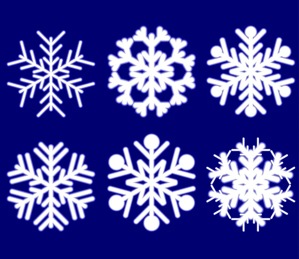 Beaux flocons de neige lumineux . — Image vectorielle