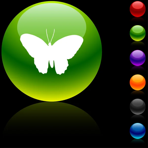 Icône papillon . — Image vectorielle