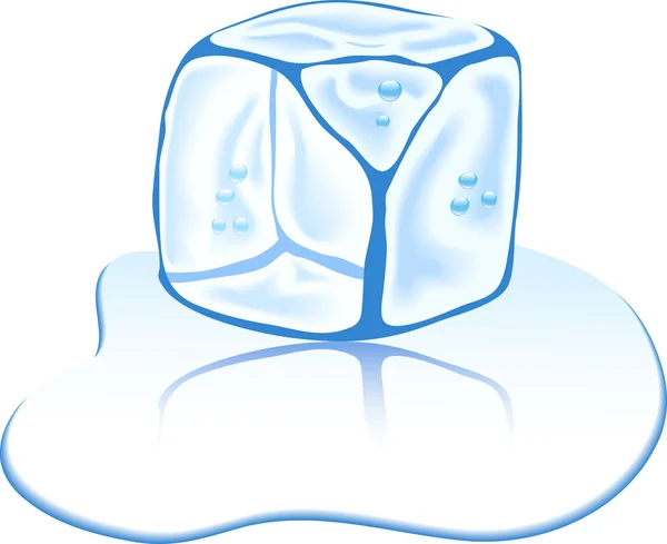 Cubo de gelo. —  Vetores de Stock