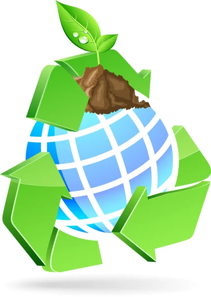 Save earth symbol. — Stock Vector