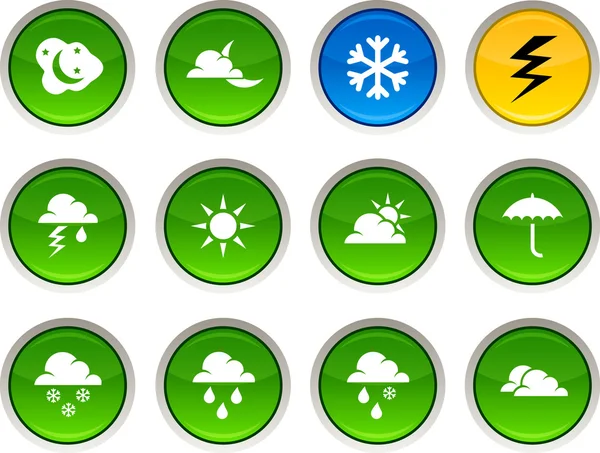 Iconos meteorológicos . — Vector de stock