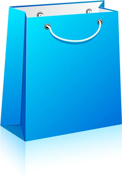 Kék bevásárló táska. — Stock Vector
