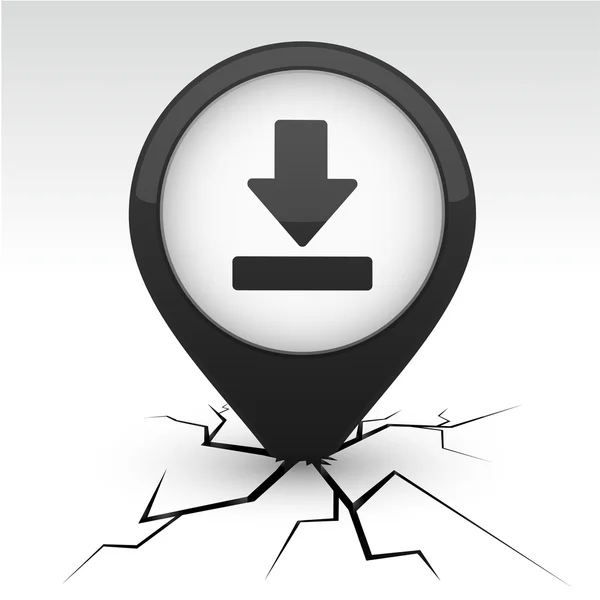 Download black icon in crack. — Stock Vector