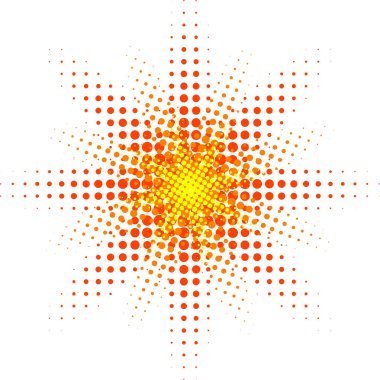 Halftone sun. clipart