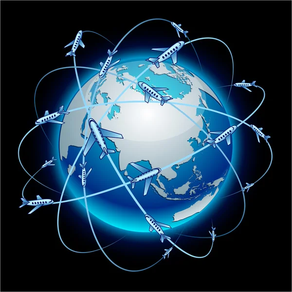 Communication Terre - Eurasie . — Image vectorielle