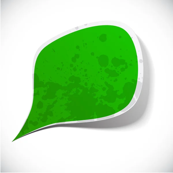 Yeşil konuşma etiket tasarımı. — Stok Vektör