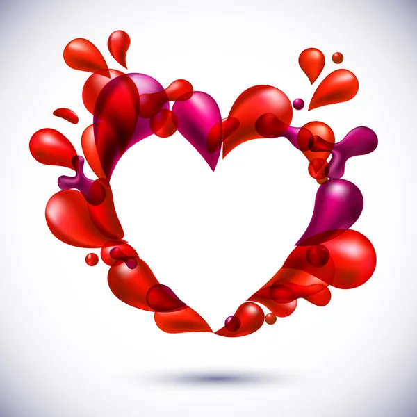 Love heart background. — Stock Vector