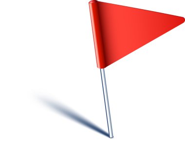 Triangle flag pin. clipart