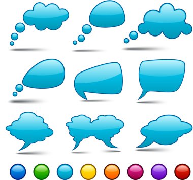 Vector color speech bubbles. clipart