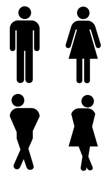 厕所标志 — 图库矢量图片
