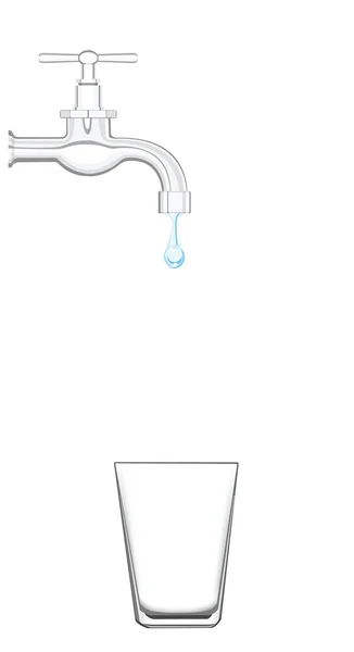 Robinet d'eau — Image vectorielle