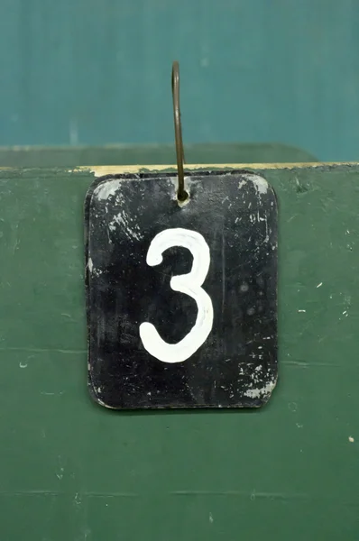 Number tags, three — Stock Photo, Image