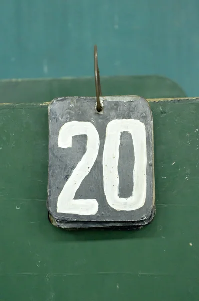Number tags, twenty — Stock Photo, Image