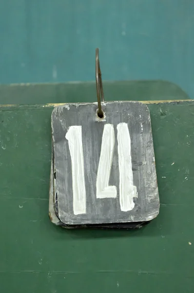 Number tags, 14 — стоковое фото