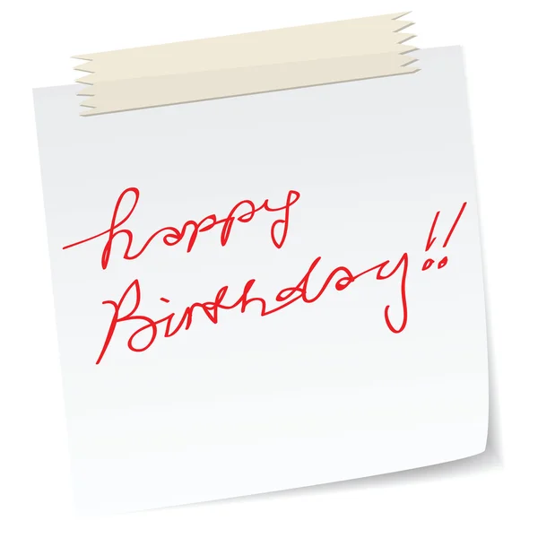 stock image Happy birthday note