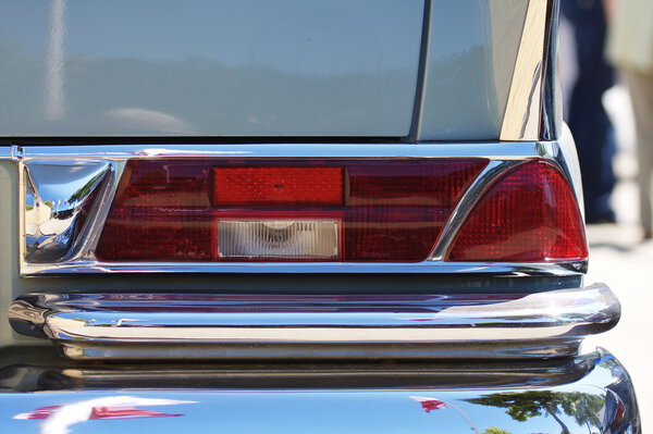 Car, taillight and blinker in detail