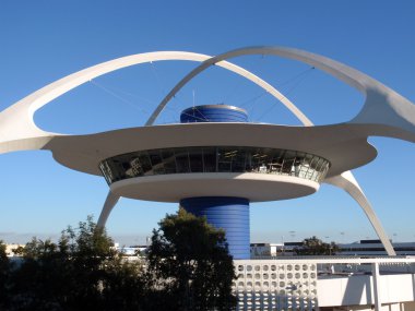 Iconic Restaurant rise between terminals at Los Angeles Internat clipart