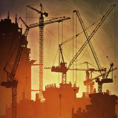 Tower Cranes clipart