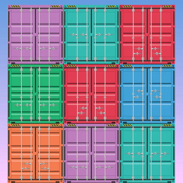 Freight Containers — Stock Vector