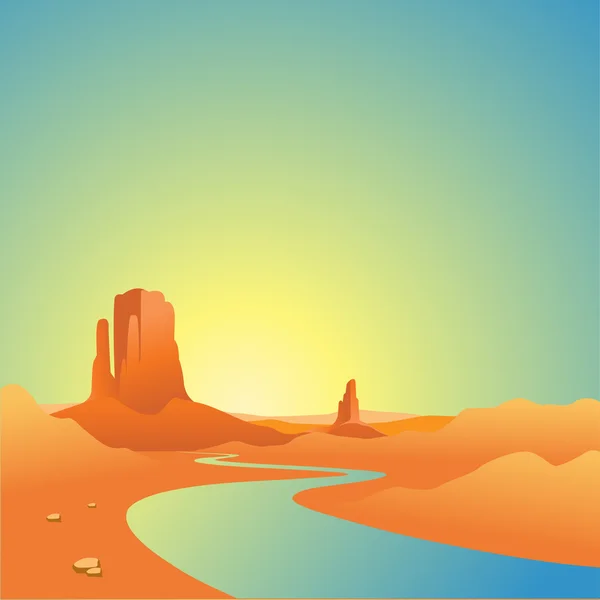 Пустельний ландшафт — стоковий вектор