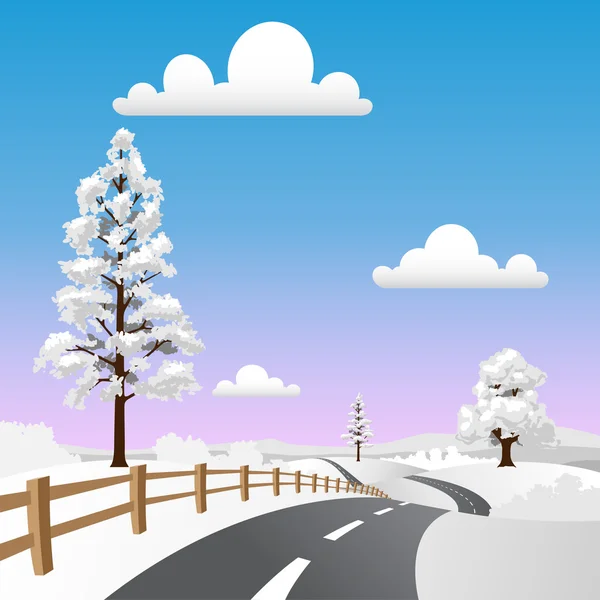 Snow Landscape — Stock Vector