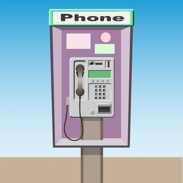 Telefon kulübesi — Stok Vektör