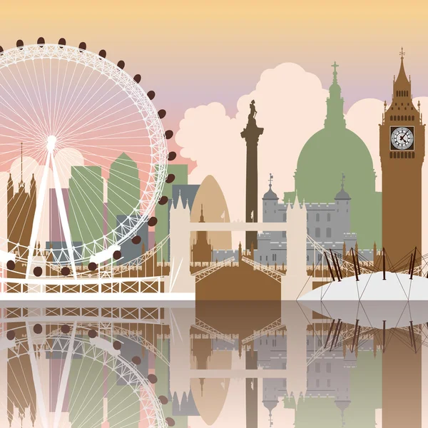 London stadsbilden, Storbritannien — Stock vektor