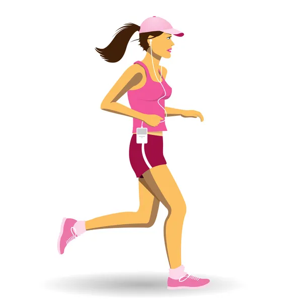 Žena jogging — Stockový vektor