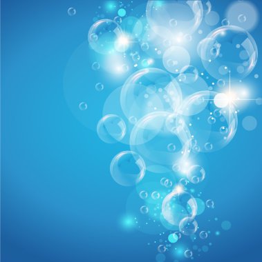 Abstract underwater bubble stream background
