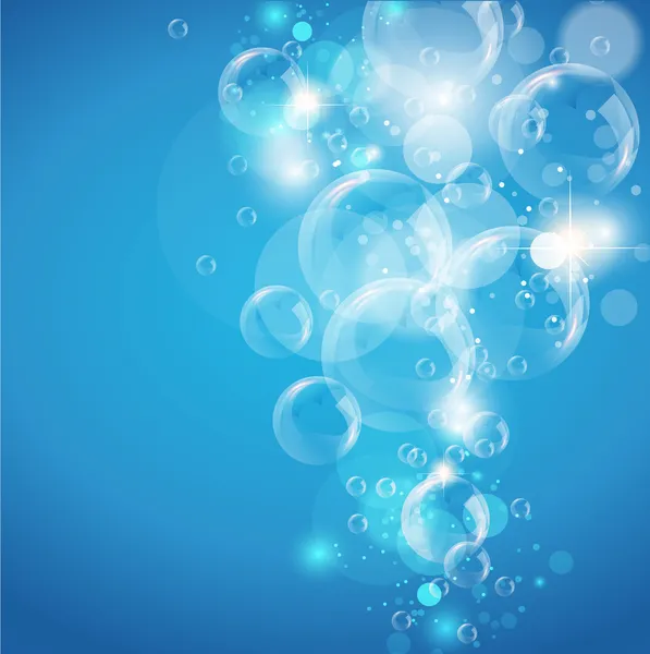 Abstract underwater bubble stream background — Stock Vector