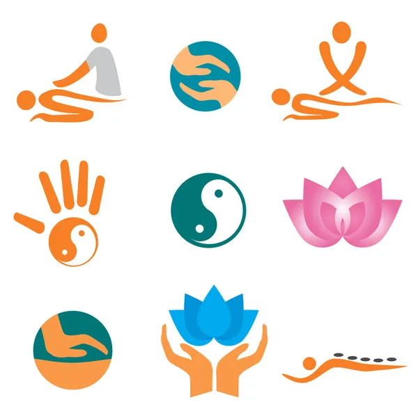 Icons_of_massage — Stock Vector