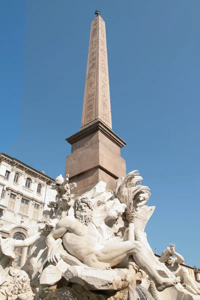 Fontana dei quattro fiumi (Roma, Italia) ) — Foto Stock