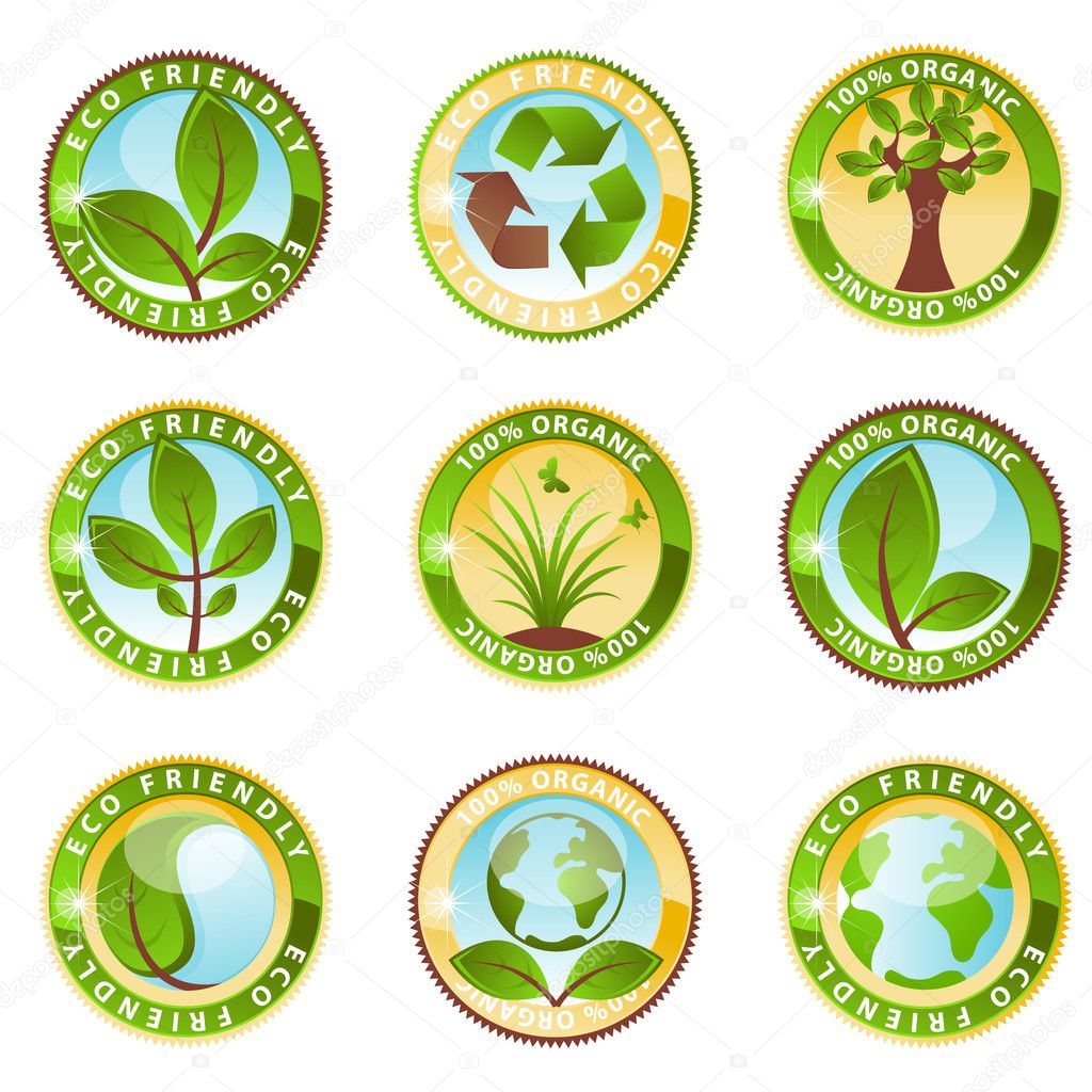 Glossy Ecology Labels