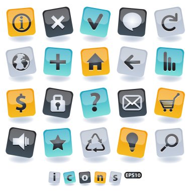 Web icon set clipart