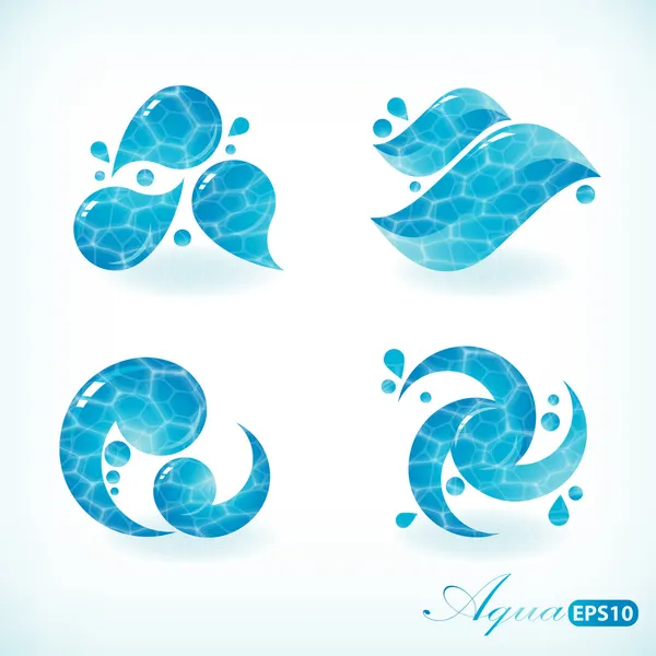 Serie di icone dell'acqua — Vettoriale Stock