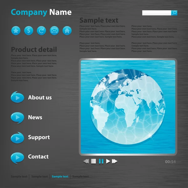 Illustration de modèle de site — Image vectorielle