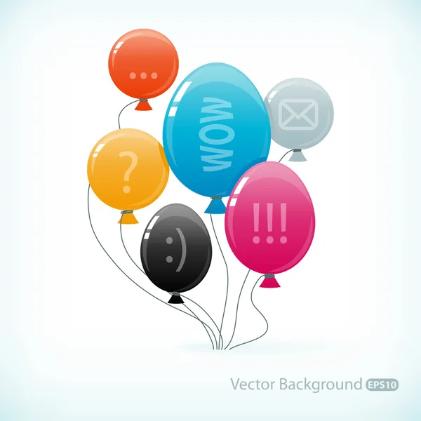 Mångfärgade ballongerΠολύχρωμα μπαλόνια — Stock vektor
