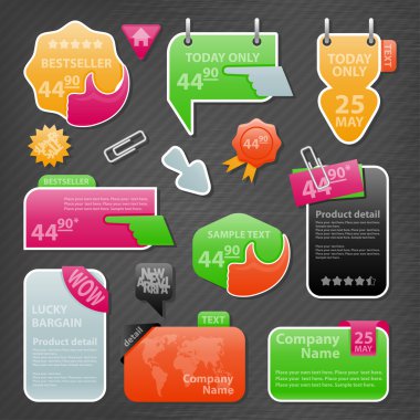 Collection of website elements clipart