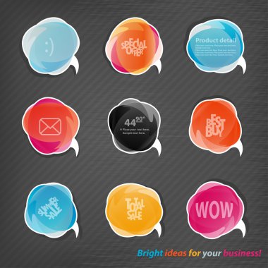 Transparent speech bubbles for your website clipart