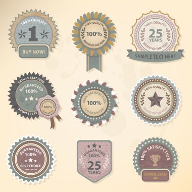 Seal and Award collection clipart