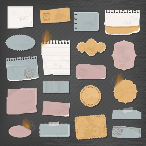 Diferentes objetos de papel para su diseño — Archivo Imágenes Vectoriales