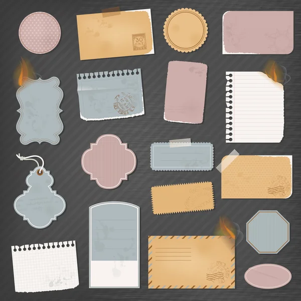 Ander papier objecten voor uw ontwerp — Stockvector