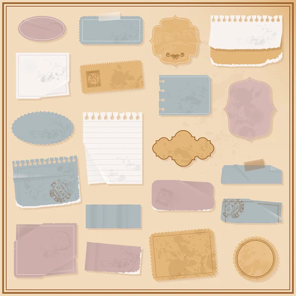 Different paper objects for your design — Stock Vector