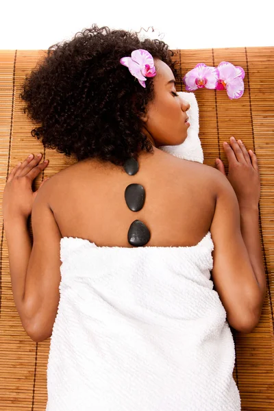 Beauty wellness day spa - terapia hot lastone — Foto Stock