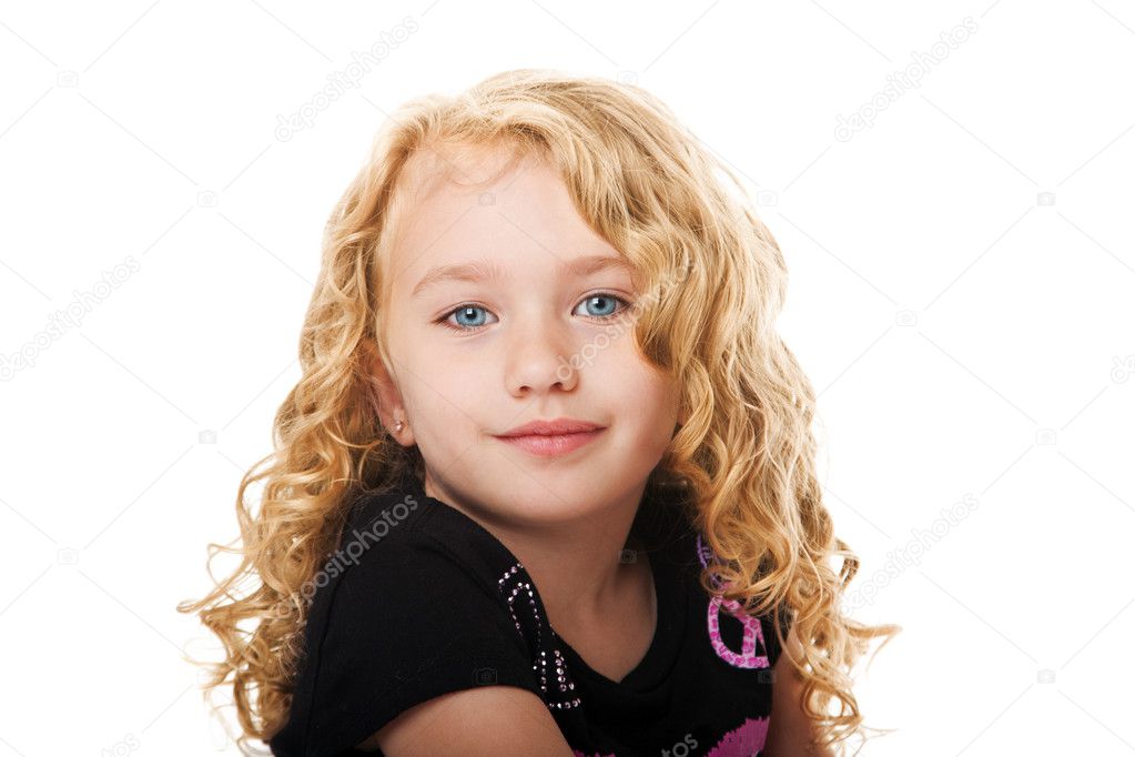 Beautiful face of a young girl